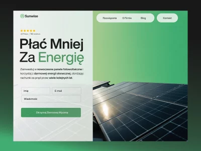 Realizacja strony internetowej dla instalatorów paneli fotowoltaicznych